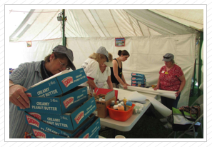 Our Craft Crew getting ready for the day's crafts